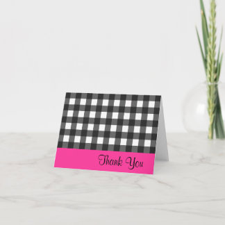 Remerciements Carte de remerciement gingham toutes occasions