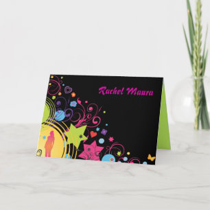 Remerciements Carte de remerciement Girl Power Bright Sweet Seiz