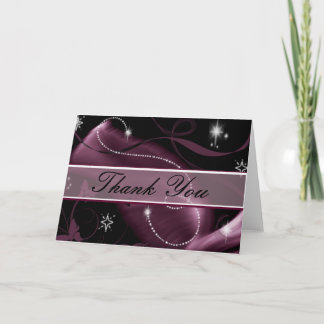 Remerciements Carte de remerciement Glitter Sparks