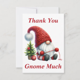 Remerciements Carte de remerciement Gnome de Noël