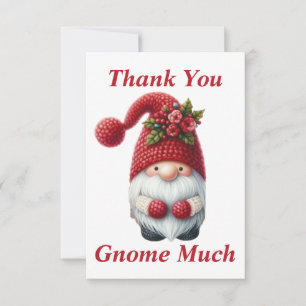 Remerciements Carte de remerciement Gnome de Noël