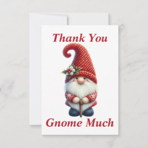 Remerciements Carte de remerciement Gnome de Noël