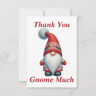 Remerciements Carte de remerciement Gnome de Noël