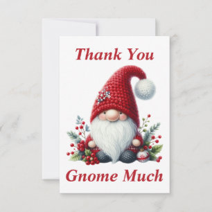 Remerciements Carte de remerciement Gnome de Noël