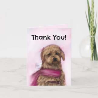 Remerciements Carte de remerciement (golden doodle)