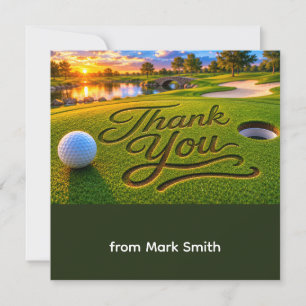 Remerciements Carte de remerciement golf 