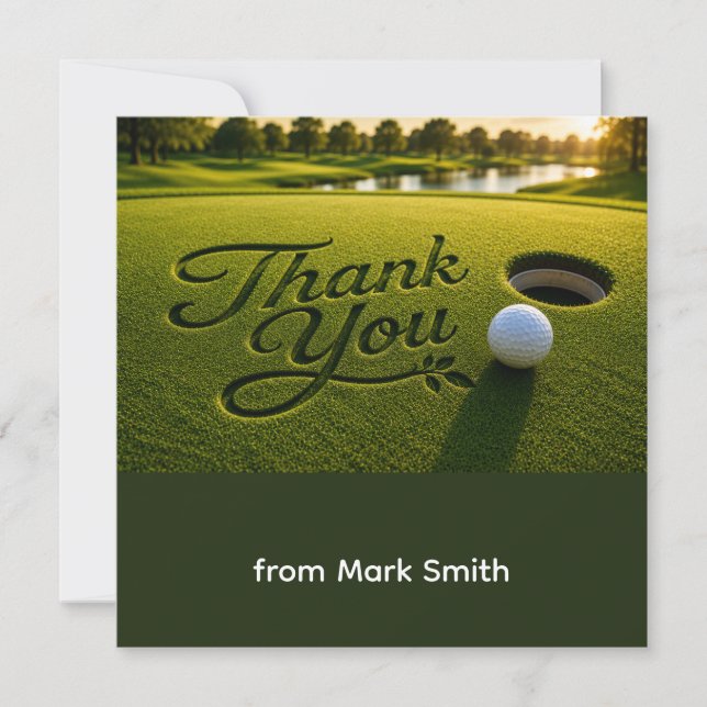 Remerciements Carte de remerciement golf  (Devant)