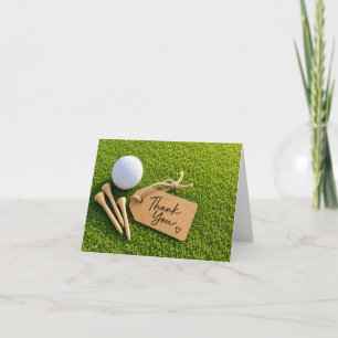 Remerciements Carte de remerciement Golf avec sac de club de gol