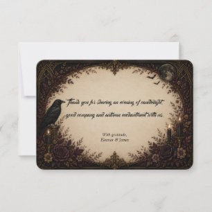 Remerciements Carte de remerciement gothique Samhain Nocturne Ha