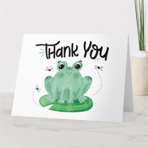 Remerciements Carte de remerciement grenouille mignonne