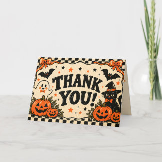 Remerciements Carte de remerciement Halloween vintage | Gentil f