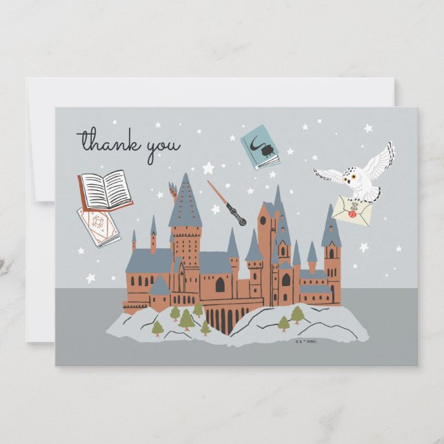 Remerciements Carte de remerciement Harry Potter Château de Poud (Devant)