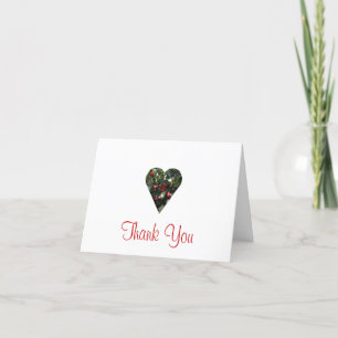 Remerciements Carte de remerciement Holly Heart
