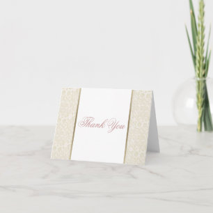 Remerciements Carte de remerciement Ivoire et Or