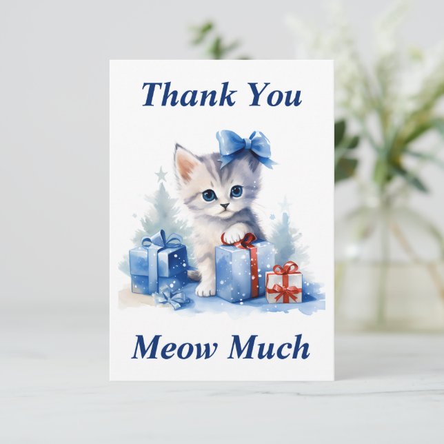 Remerciements Carte de remerciement Kitty (Debout devant)