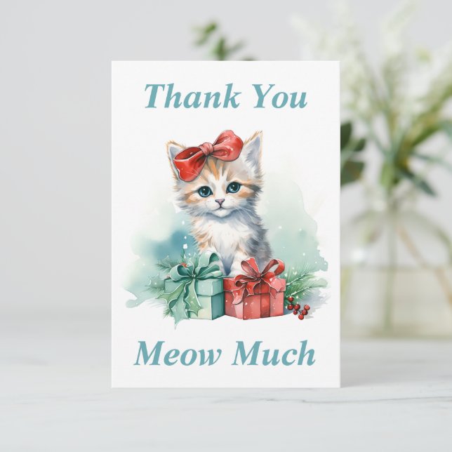 Remerciements Carte de remerciement Kitty (Debout devant)