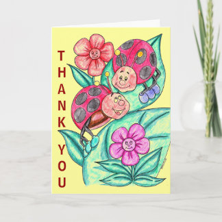 Remerciements Carte de remerciement Lady Bug