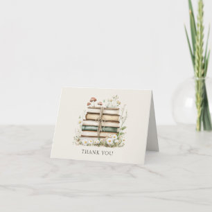 Remerciements Carte de remerciement livres de fleurs sauvages aq