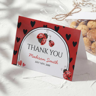 Remerciements Carte de remerciement Love bug