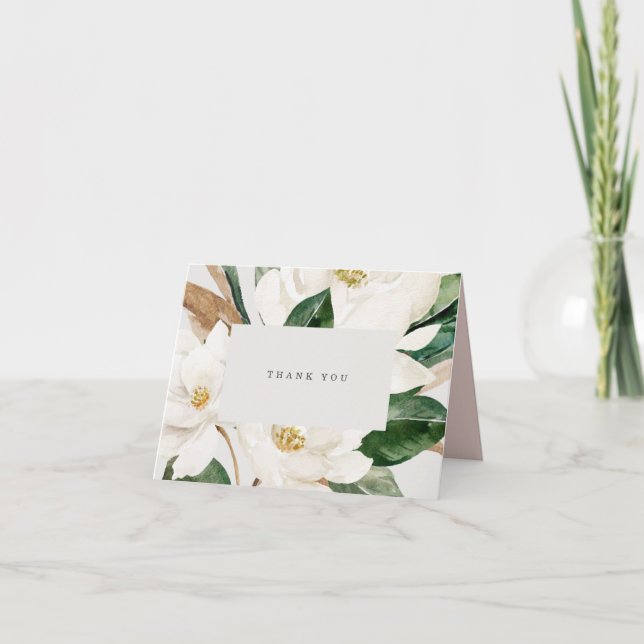 Remerciements Carte de remerciement Magnolia (Devant)
