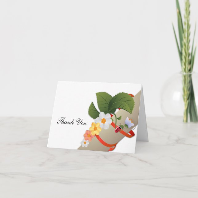 Remerciements Carte de remerciement Marguerite Jaune Blanche Coc (Devant)