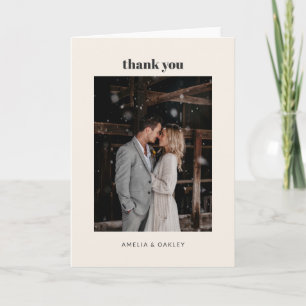 Remerciements Carte de remerciement mariage personnalisée avec p