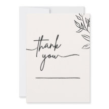 Carte de remerciement minimaliste | Carte de remer