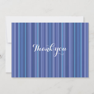 Remerciements Carte de remerciement moderne Blue Purple Stripe