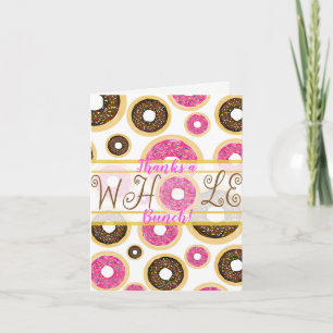 Remerciements Carte de remerciement moderne Donuts avec saupoudr