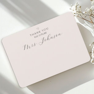 Remerciements Carte de remerciement moderne et plate   La future