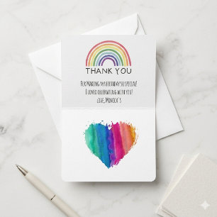 Remerciements Carte de remerciement moderne pour anniversaire ar