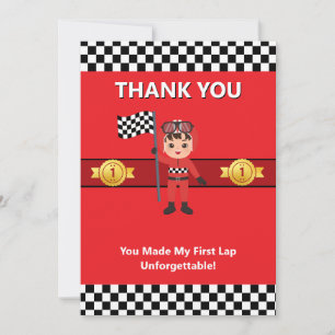 Remerciements Carte de remerciement modifiable pour 1er annivers