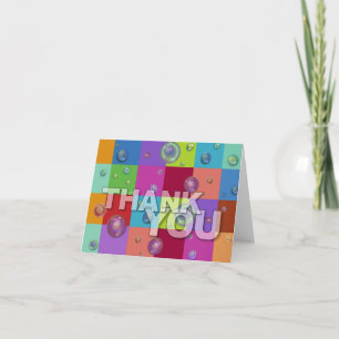 Remerciements Carte de remerciement Motif 3D couleur