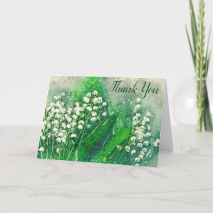 Remerciements Carte de remerciement Muguet