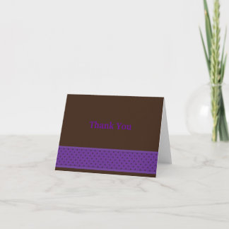 Remerciements Carte de remerciement Notecard-Violet/Brun