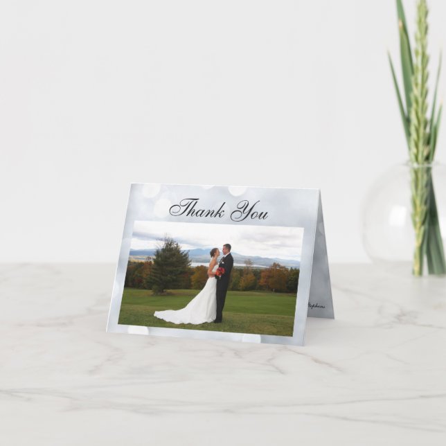 Remerciements Carte de remerciement pailletée aux lumières de ne (Devant)