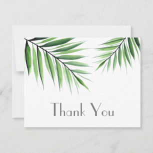 Remerciements Carte de remerciement Palmiers à l'aquarelle
