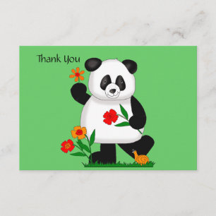 Remerciements Carte de remerciement Panda