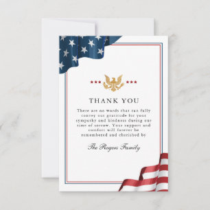 Remerciements Carte de Remerciement Patriot Flat
