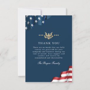 Remerciements Carte de Remerciement Patriot Flat