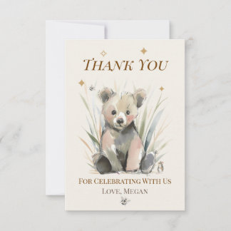 Remerciements Carte de remerciement personnalisée avec ours