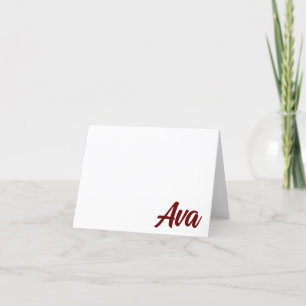 Remerciements Carte de remerciement personnalisée du College of 