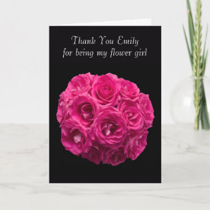 Remerciements Carte de remerciement personnalisée Fleurs roses r
