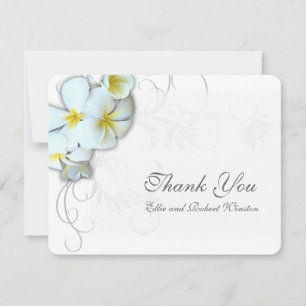 Remerciements Carte de remerciement personnalisée Plumeria Flour