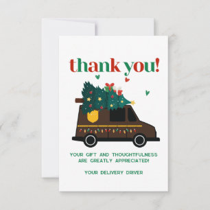 Remerciements Carte de remerciement personnalisée pour chauffeur