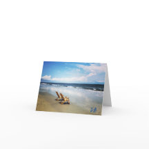 Carte de remerciement personnalisée pour la plage,