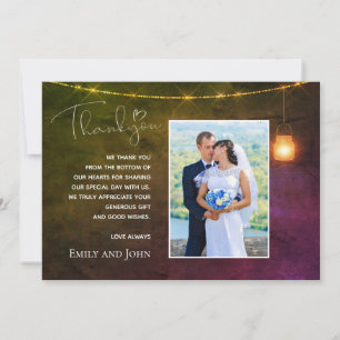 Remerciements Carte de remerciement photo de couleurs automnales