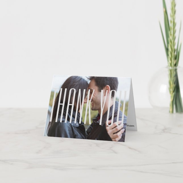 Remerciements Carte de remerciement photo de l'Empire gris grand (Devant)