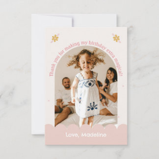 Remerciements Carte de remerciement photo de licorne magique pou