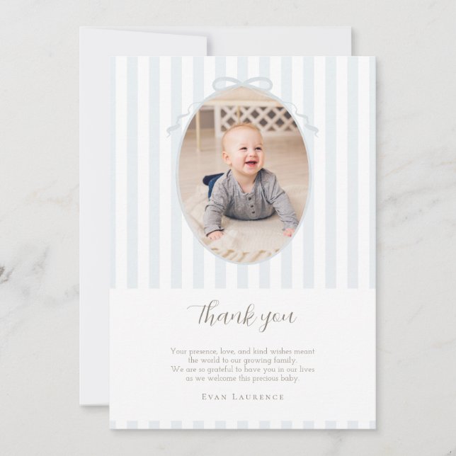 Remerciements Carte de remerciement photo d'oie idiote Blue One (Devant)